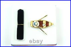 Estee Lauder Solid Perfume Compact'Pleasures' Boat Ride 2002 WithBox-FULL