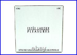 Estee Lauder Solid Perfume Compact'Pleasures' Little Red Wagon WithBox-FULL