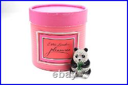 Estee Lauder Solid Perfume Compact'Pleasures' Panda With Box-FULL