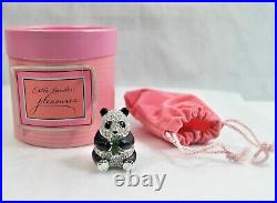 Estee Lauder Solid Perfume Compact Pleasures Panda with Orig. Box & Pouch RARE