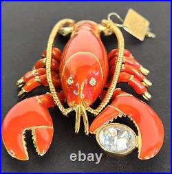 Estee Lauder Solid Perfume Compact Red Rock Lobster Beautiful Full 2009 With Box