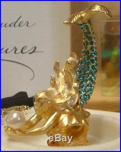 Estee Lauder Solid Perfume Compact Sparkling Mermaid MIB & Signed by Conte