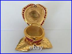 Estee Lauder Solid Perfume Compact Sparkling Red Rose Empty 1998