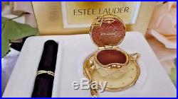 Estee Lauder Solid Perfume Compact TEA CUP 1998 WITH PARFUM