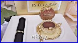 Estee Lauder Solid Perfume Compact TEA CUP 1998 WITH PARFUM