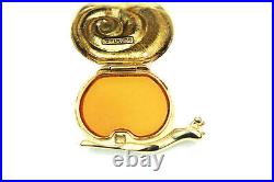 Estee Lauder Solid Perfume Compact'White Linen' Lucky Snail With Box, 1994-FULL