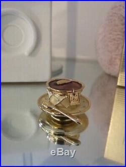 Estee Lauder Solid Perfume Compact box ENGLISH VERSION TEACUP Pleasures Rare