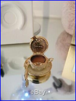 Estee Lauder Solid Perfume Compact box ENGLISH VERSION TEACUP Pleasures Rare