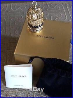 Estee Lauder Solid Perfume Gilded Bird Cage Holiday 2007 RARE New