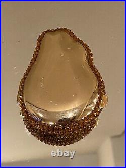 Estee Lauder Solid Perfume Powder Crystal Compact Golden Pear Fruit 1998