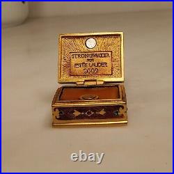 Estee Lauder Solid Perfume Trinket Compact 2009 Jay Strongwater Holoday Stocking