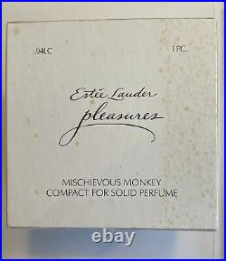 Estée Lauder Solid Pleasures Perfume Compact Mischievous Monkey. Original Box
