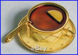Estee Lauder TEA CUP Solid Perfume Compact 1999 boxed unused as made