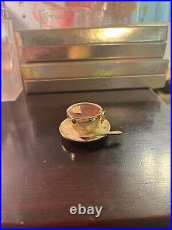 Estee Lauder Tea Cup Compact Solid Perfume Gold Prototype 1998