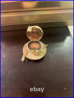 Estee Lauder Tea Cup Compact Solid Perfume Gold Prototype 1998