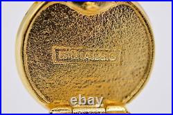 Estee Lauder Tea Cup EMPTY Compact Solid Perfume Rhinestone Crystal Pink 1998