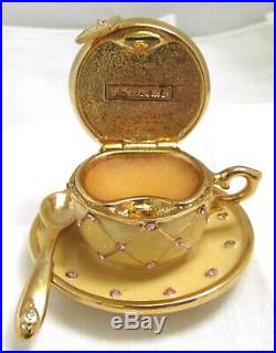 Estee Lauder Tea Cup and Saucer 1998 Solid Perfume Compact