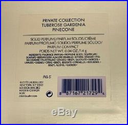 Estee Lauder Tuberose Gardenia PINECONE Solid Perfume COMPACT 2015 NIB