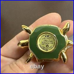 Estee Lauder'Turtle Endurance' Solid Perfume Compact NEW In Box Collectible