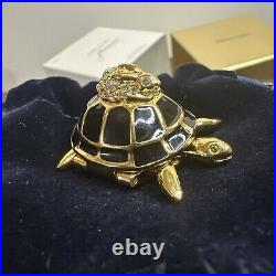 Estee Lauder'Turtle Endurance' Solid Perfume Compact NEW In Box Collectible