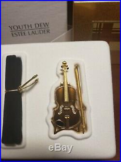 Estee Lauder VIOLIN Youth Dew Solid Perfume Compact 2001 PERFECT Gorgeous