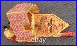 Estee Lauder Victorian Doll House Perfume Compact 2001Dazzling Gold Swarovski