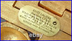 Estee Lauder Victorian Doll House Perfume Compact 2001Dazzling Gold Swarovski