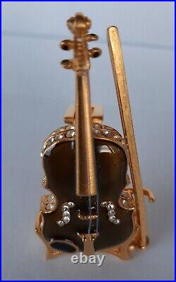 Estee Lauder Violin With Bow and Stand Solid Perfume Compact