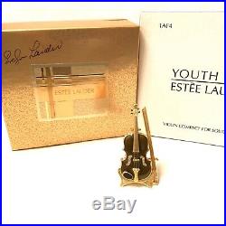 Estee Lauder Violin Youth Dew Solid Perfume Compact BOX SIGNED EVEYLN