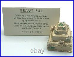 Estee Lauder Wedding Cake Compact for Beautiful Solid Perfume 2003
