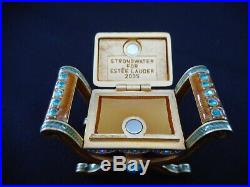 Estee Lauder White Linen 2005 Pampered Pup Solid Perfume Compact Jay Strongwater