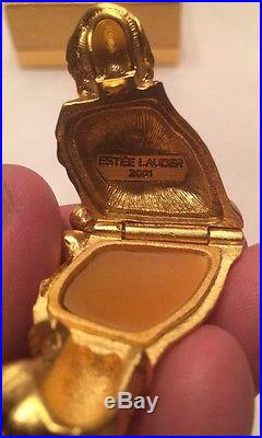 Estee Lauder White Linen KING CHARLES SPANIEL Figural Compact Solid Perfume 2001