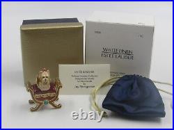 Estee Lauder White Linen Pampered Pup Compact for Solid Perfume Jay Strongwater