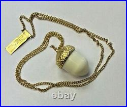 Estee Lauder Youth-Dew Solid Perfume Compact Necklace Precious Acorn 1975 No Box