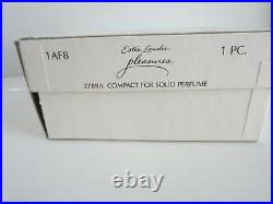 Estee Lauder ZEBRA Solid Perfume Compact-2001 Pleasures Orig Boxes Never Used