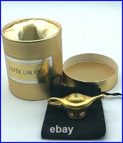 Estee Lauder gold tone Magic Lantern solid perfume 1998 White Linen RARE