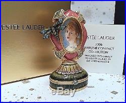 FRAMED MEMORIES JAY STRONGWATER / ESTEE LAUDER SOLID PERFUME COMPACT in BOX