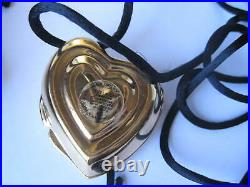 Full Sparkling Heart Necklace Pleasures Solid Perfume Compact Estee Lauder
