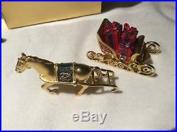 Hard to Find! NIB Estee Lauder One Horse Open Sleigh Perfume Solid Compact