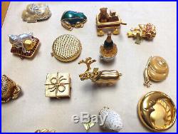 Huge Lot of 26 Estee Lauder Solid Perfume Compacts Various Years