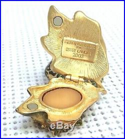 JAY STRONGWATER for ESTEE LAUDER BUTTERFLY SOLID PERFUME COMPACT in ORIG BOXES