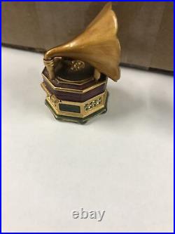 Jay Strongwater Estee Lauder Solid Perfume Compact Glorious Gramophone