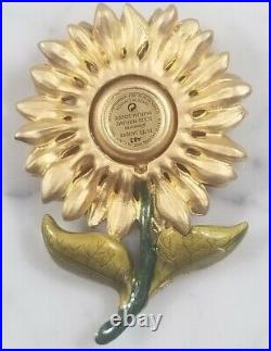 Jay Strongwater Estee Lauder Spring Sunflower Flower Ladybug Perfume Compact Box