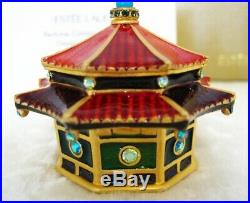 Jay Strongwater for Estee Lauder ENCHANTING PAGODA Solid Perfume Compact MIBB