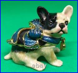 Jay Strongwater for Estee Lauder French Bulldog Pleasures Solid Perfume Compact