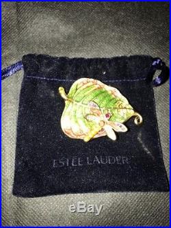 Jay Strongwater for Estee Lauder MAGICAL LEAF Solid Perfume Compact 2009 NIB