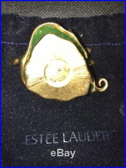 Jay Strongwater for Estee Lauder MAGICAL LEAF Solid Perfume Compact 2009 NIB
