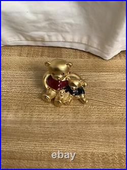 Lot 3 Estee Lauder Empty Compact Solid PerfumeTeddy Bears/ Dragon Fly & Flower