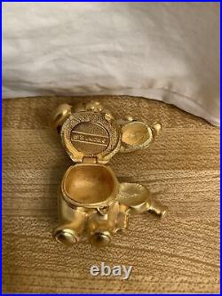 Lot 3 Estee Lauder Empty Compact Solid PerfumeTeddy Bears/ Dragon Fly & Flower