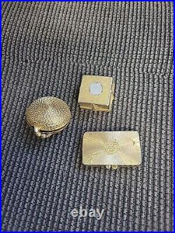 Lot Of 3 Vintage Estee Lauder Solid Perfume Compacts